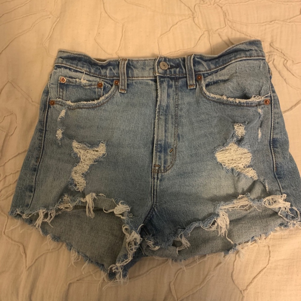 Abercrombie high waisted jean shorts